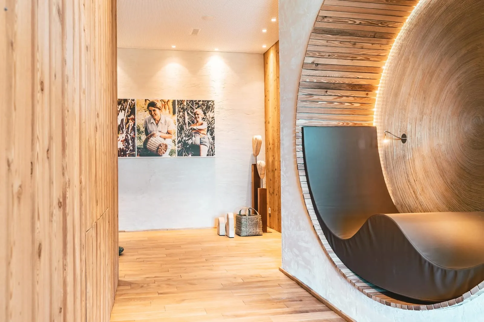 Zona de saună din SPA-ul pentru familii de la Gut Hügle